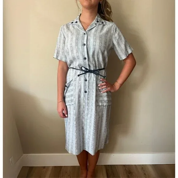 grey rockabilly dress Betsey Johnson Grey Floral Sheath Rockabilly Retro Scuba Midi Fairygoth  Dress 4